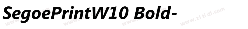 SegoePrintW10 Bold字体转换